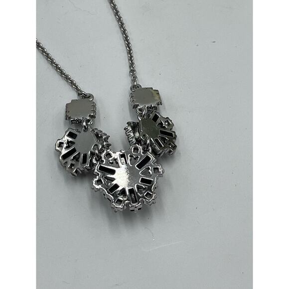 Kate spade Atomic Floral necklace 18" with extender black silver mirror finish - Picture 11 of 14